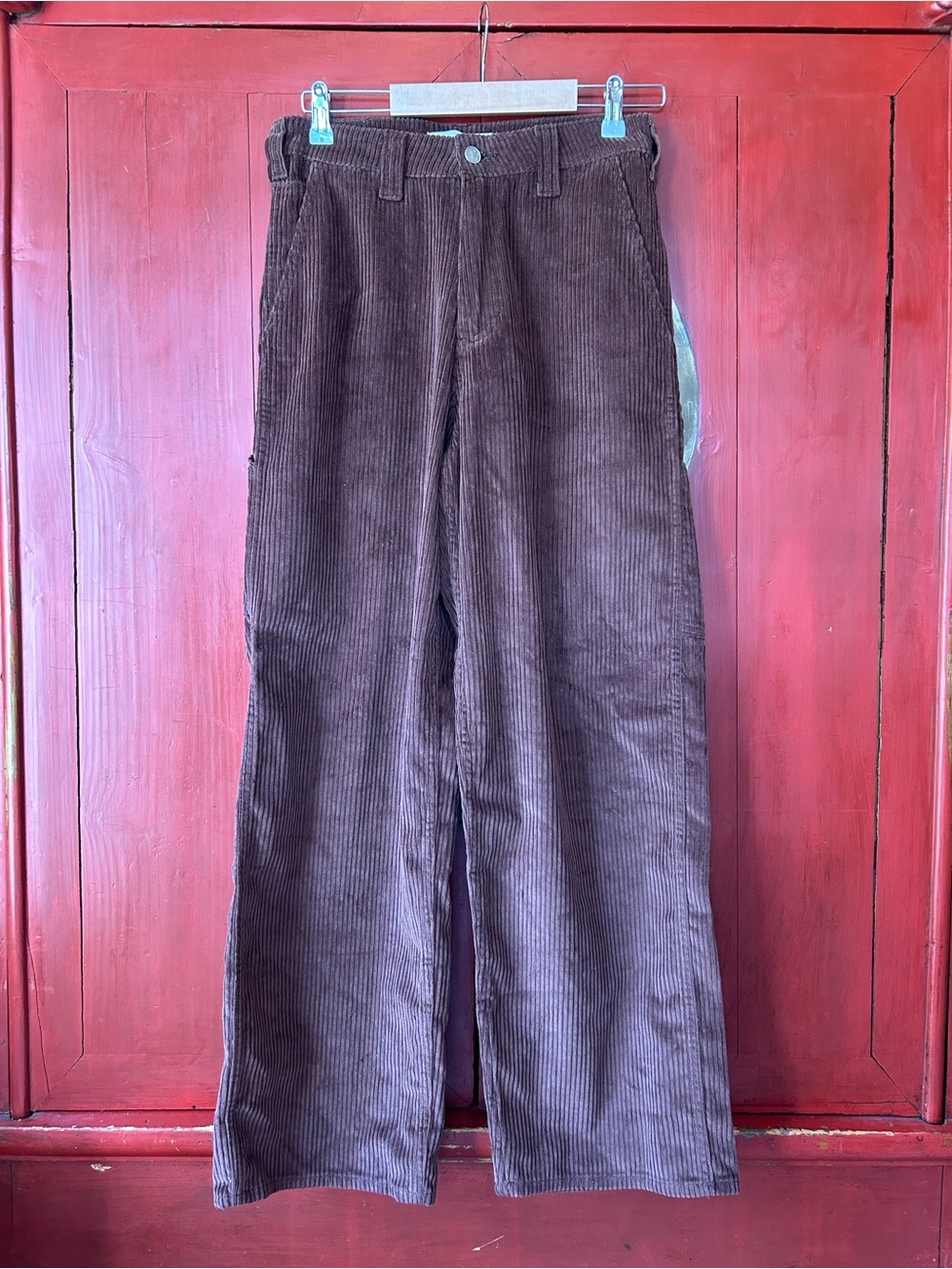 Lisa Says Gah Dylan High Waist Wide Leg Corduroy Carpenter Pants, Size 6 - Picture 3 of 7